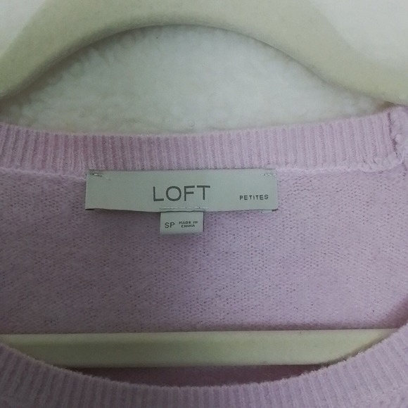 LOFT Petites Flared Sleeve Super Soft Sweater Size Small in Pink - Picture 9 of 10